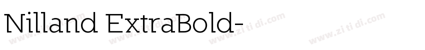 Nilland ExtraBold字体转换